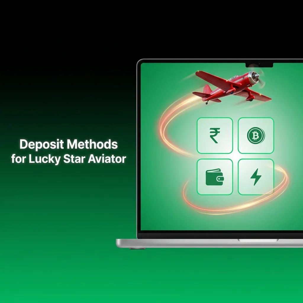 Deposit methods for Lucky Star Aviator showing UPI, Paytm, PhonePe, bank transfer, cards, vouchers, e-wallets and crypto