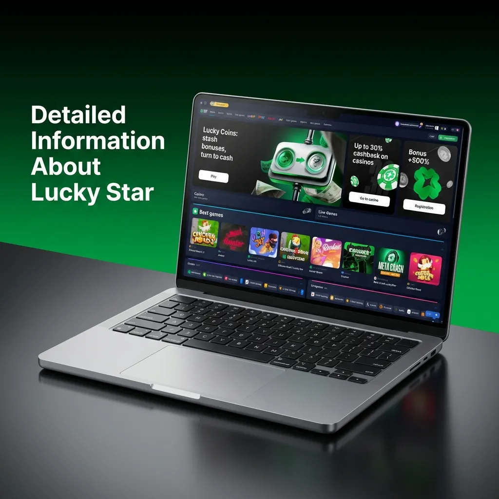 Lucky Star India platform showing sports betting and casino games icons with security shield and mobile app interface