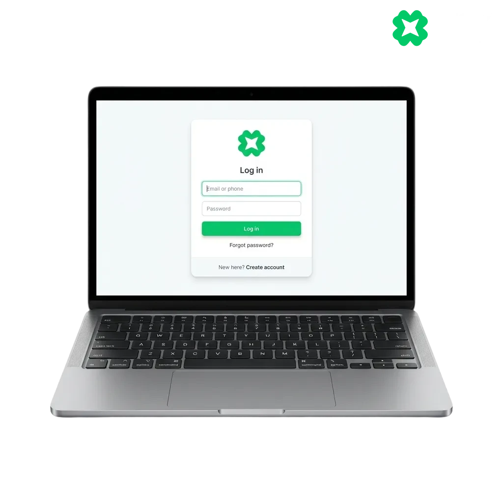 Lucky Star India login page with email and phone fields, password box, and secure sign-in button on a clean interface