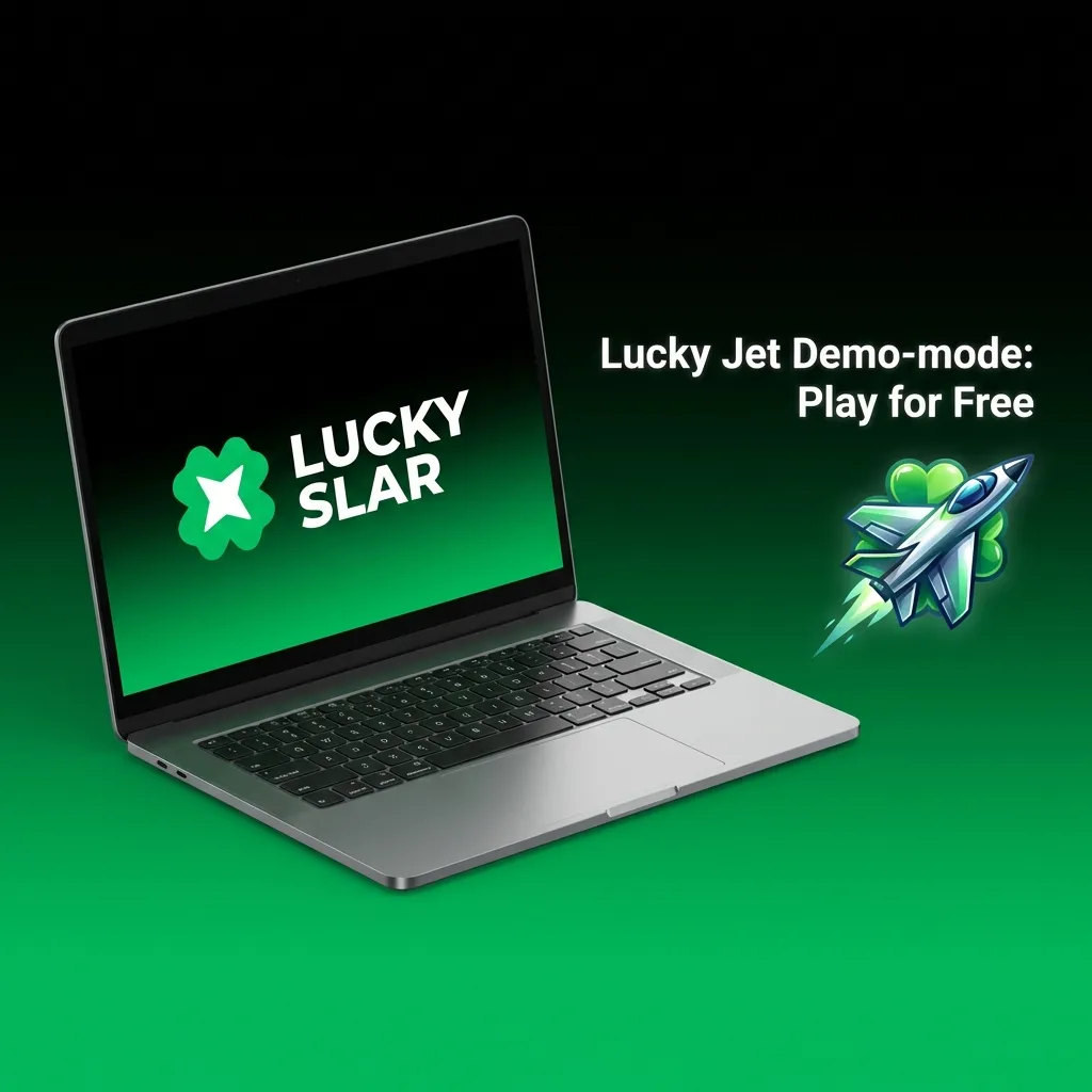 Lucky Jet demo game screen showing jet launch, rising multiplier, and virtual credit bet interface for practice play