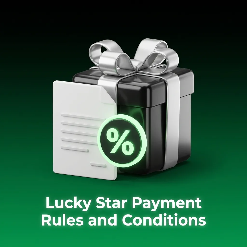 Infographic titled “Lucky Star Payment Rules” listing account ownership, KYC, same-method payouts, anti-fraud, and bonus rules