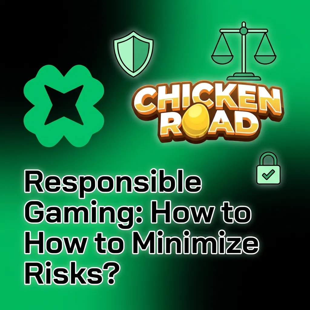 Illustration promoting responsible gaming tips for Chicken Road, including budgets, limits, and seeking help for gambling-related stress