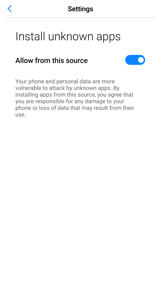 Grant the system permissions to successfully install mobile apps from Lucky Star.
